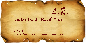 Lautenbach Rovéna névjegykártya